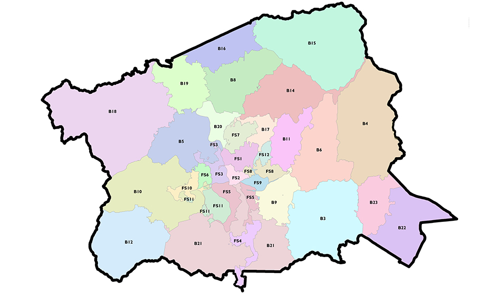 Map of Buncombe County and the fire district changes.